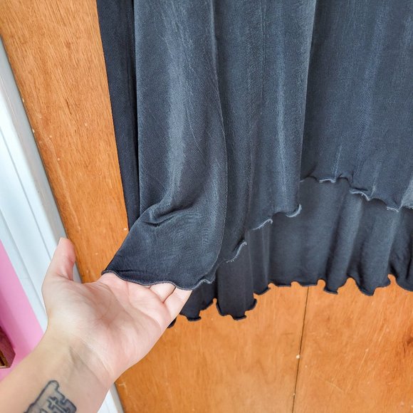 Vintage 90s/Y2K Chico's Black Stretch Mermaid Skirt - Picture 5 of 7